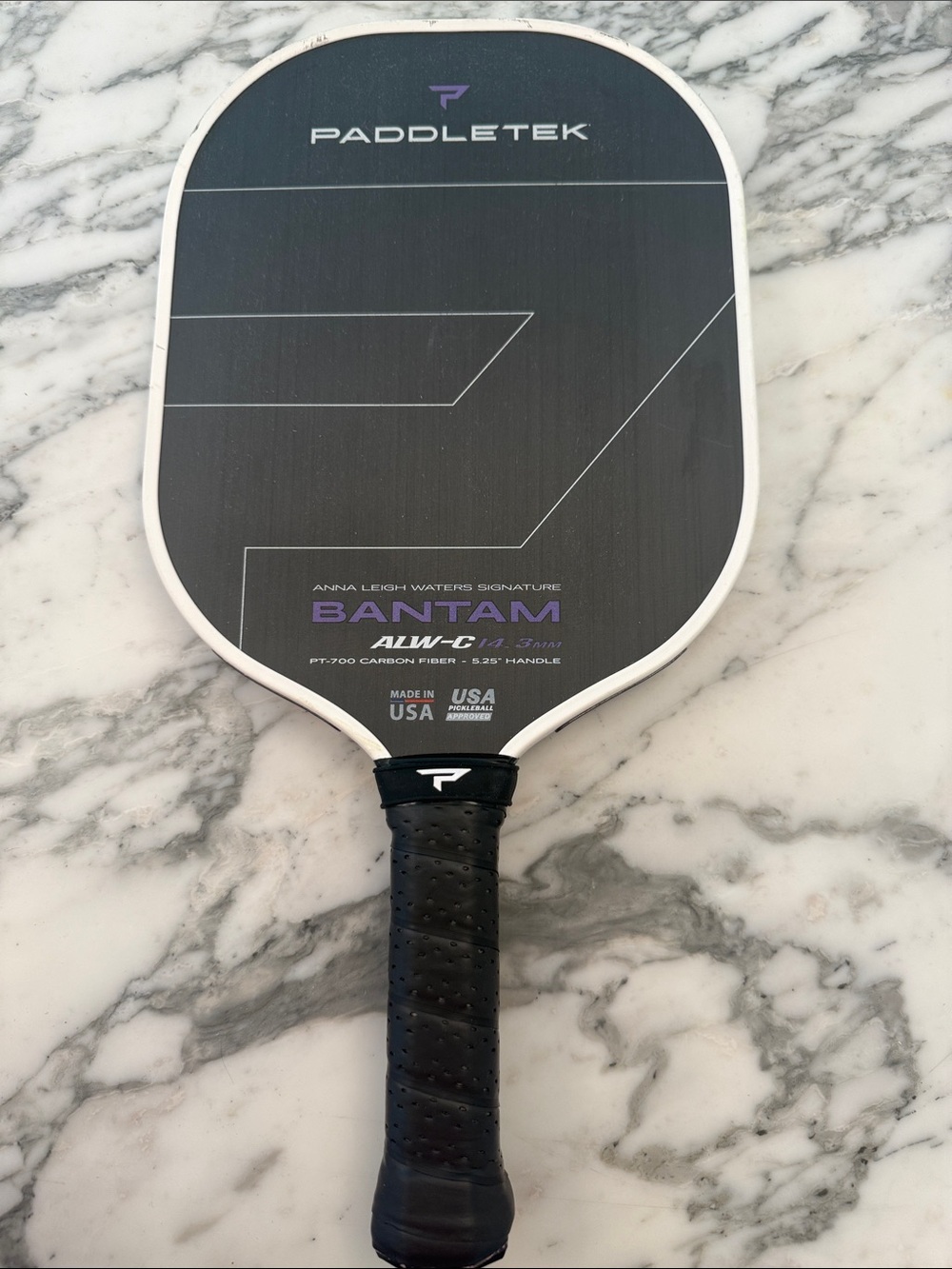 Paddletek Bantam Pickleball Paddle in Black and White ALW-C 14.3MM
